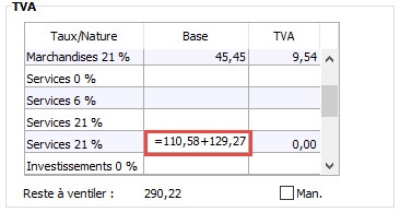 Calcul dans cases base-tva